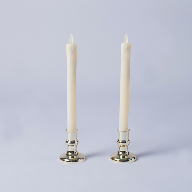 2 Pak Lilin Lancip Tanpa Api Lilin Menetes